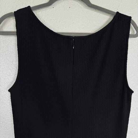 St John Caviar Dress Womens 8 Santana Knit Sheath Wool Rayon Office Minimalist - Picture 7 of 11